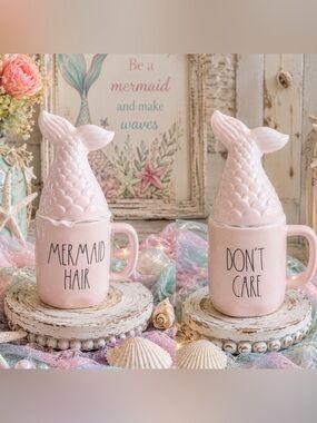 New Rae Dunn Mermaid Hair Don’t Care Topper Mug